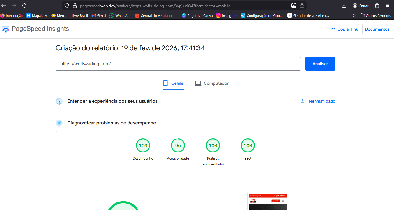 PageSpeed 100/100